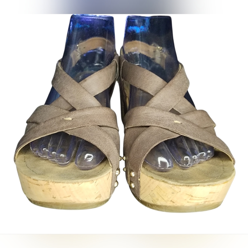 Formentera Cross Straps Wedge Sandals, Womens 38 EU (7-7.5 US) - Picture 3 of 11